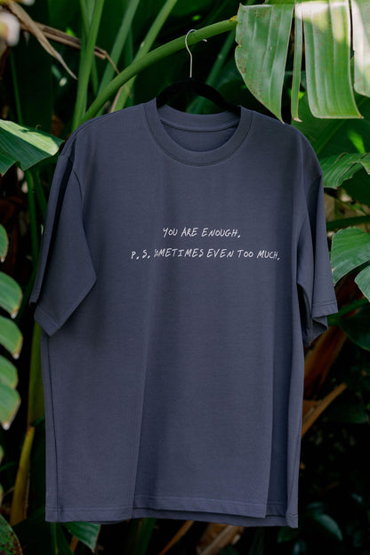 Oversized T-Shirt Graphite "I'am enough"