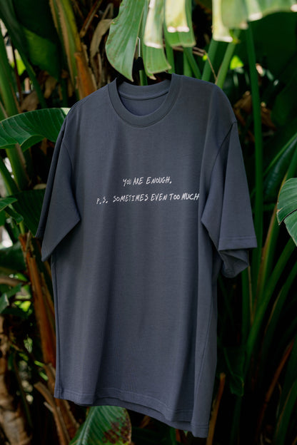 Oversized T-Shirt Graphite "I'am enough"