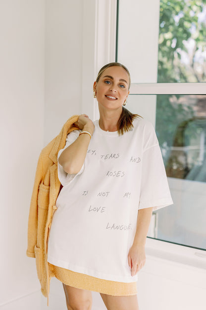 Oversized T-shirt "love language"