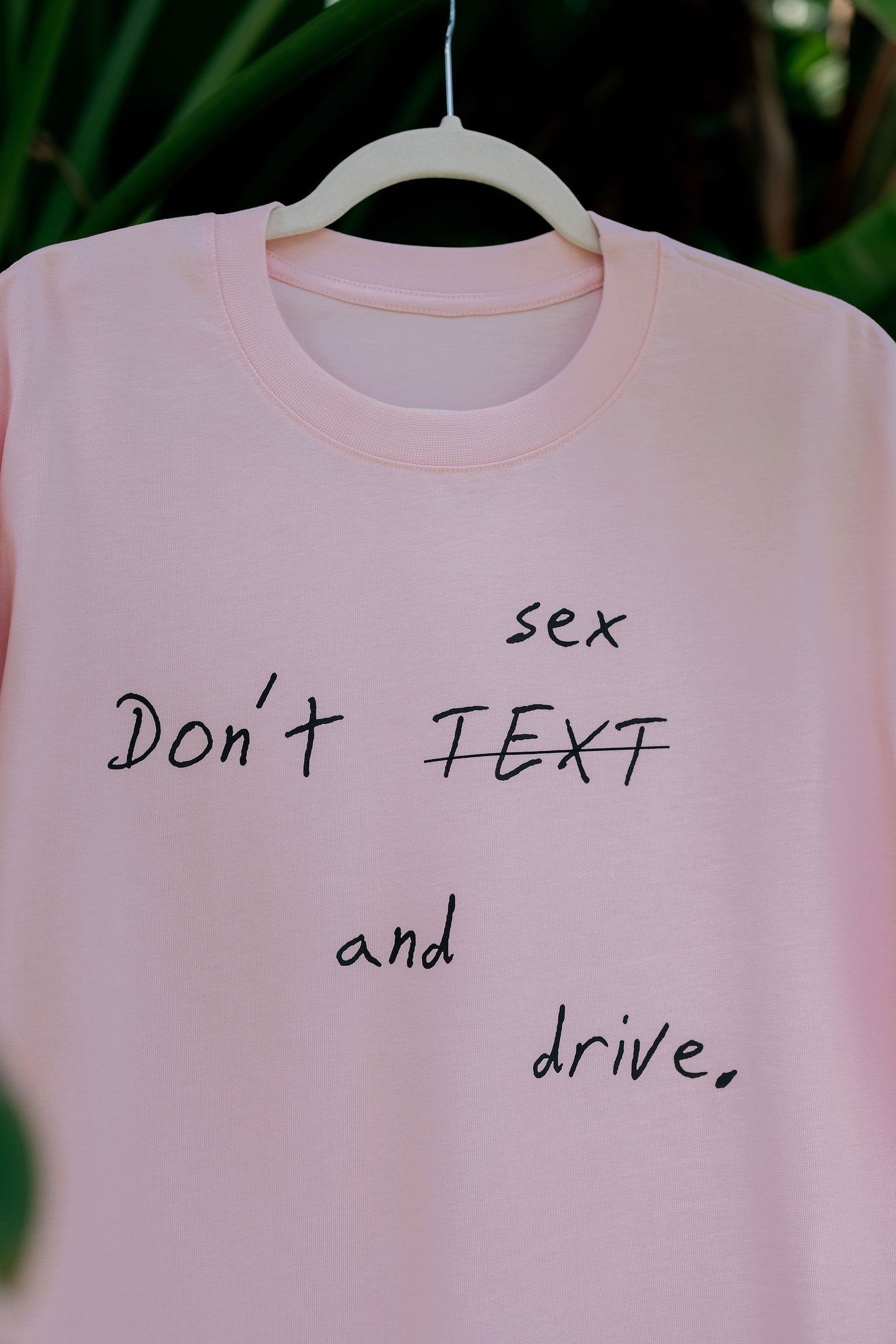 Oversized T-Shirt Bubblegum "sex and drive"