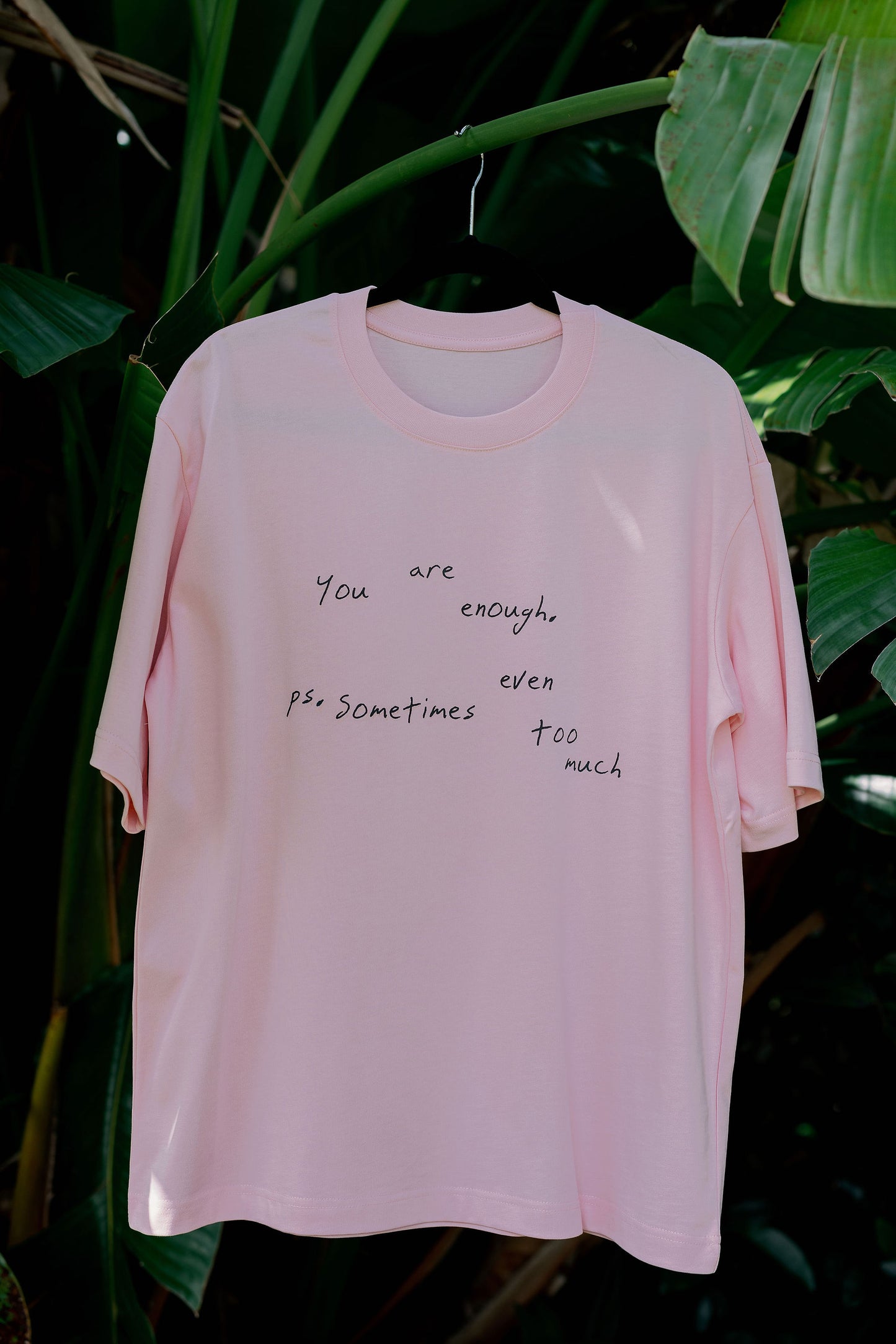 Oversized T-Shirt Pink "I'am enough"