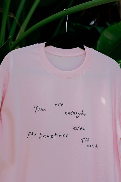 Oversized T-Shirt Pink "I'am enough"