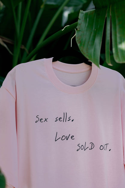 Oversized T-Shirt Bubblegum "Love Sold"