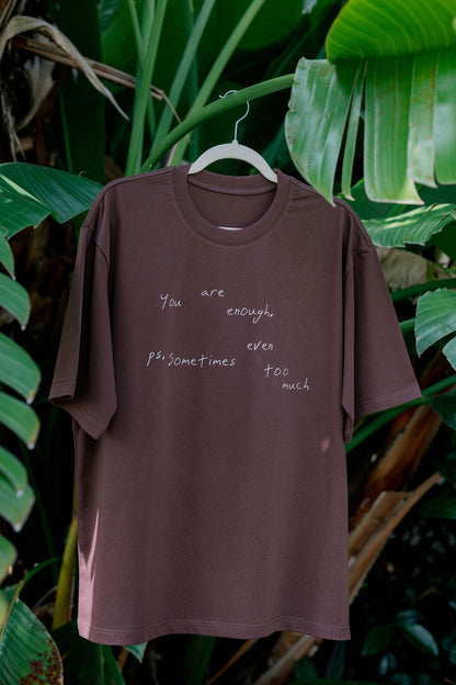 Oversized T-Shirt Chocolate "I'am enough"