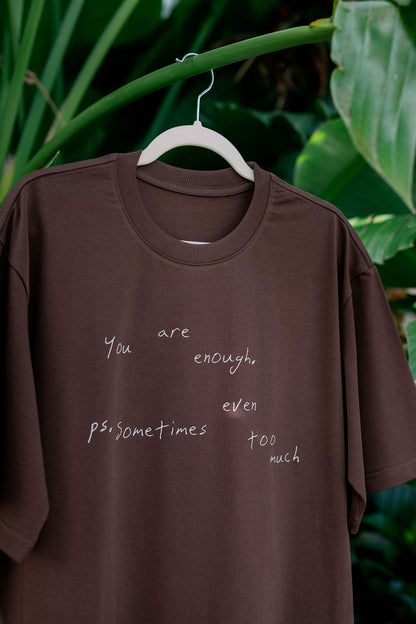 Oversized T-Shirt Chocolate "I'am enough"