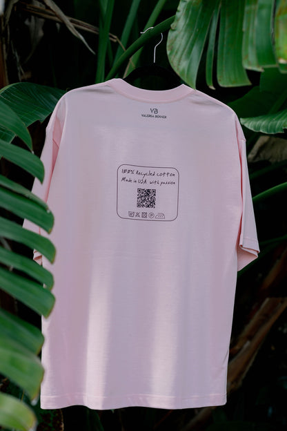 Oversized T-Shirt Pink "I'am a Woman"