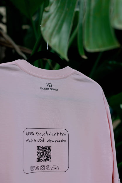 Oversized T-Shirt Pink "I'am a Woman"