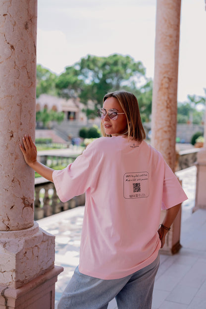 Oversized T-Shirt Pink "I'am enough"