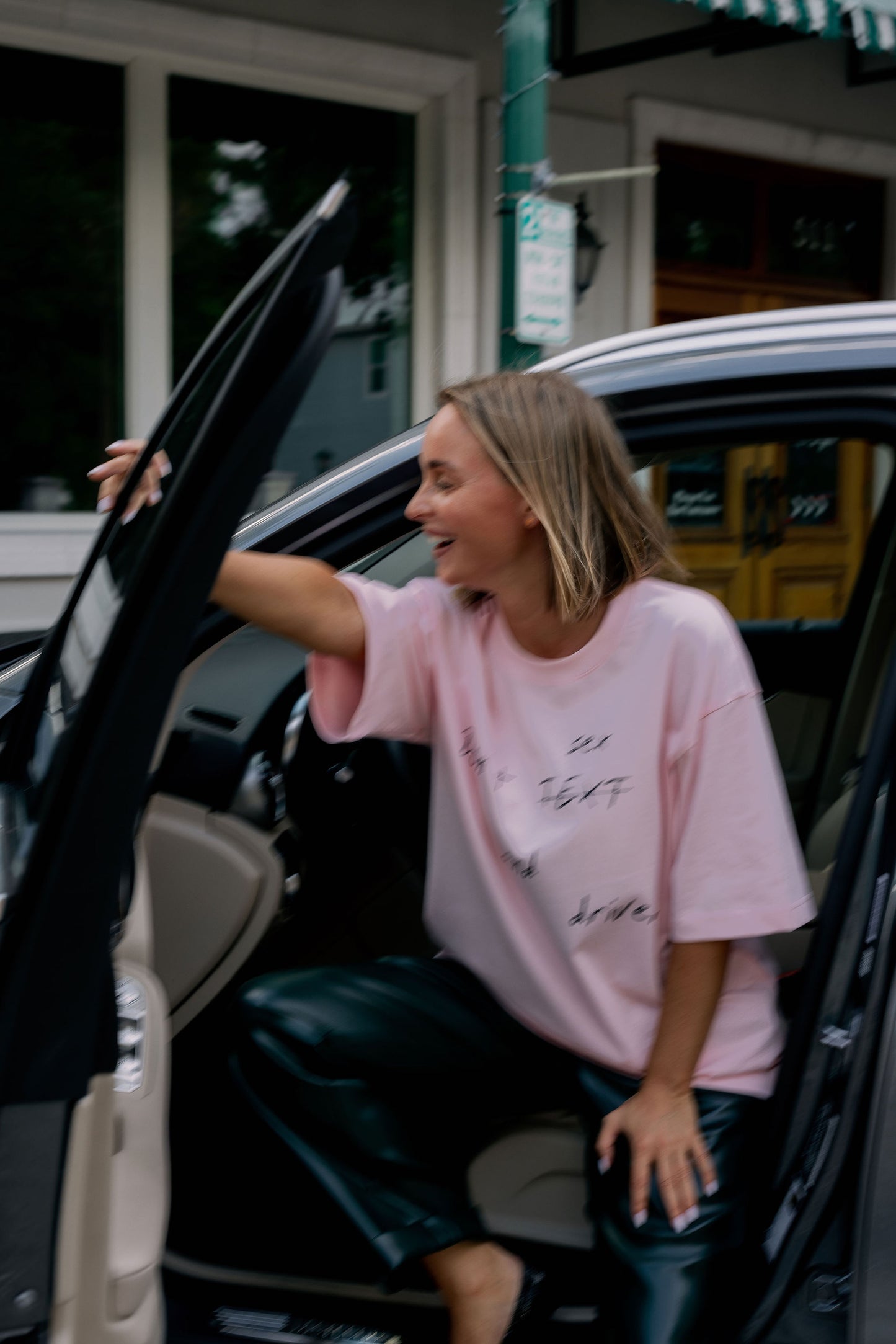 Oversized T-Shirt Bubblegum "sex and drive"