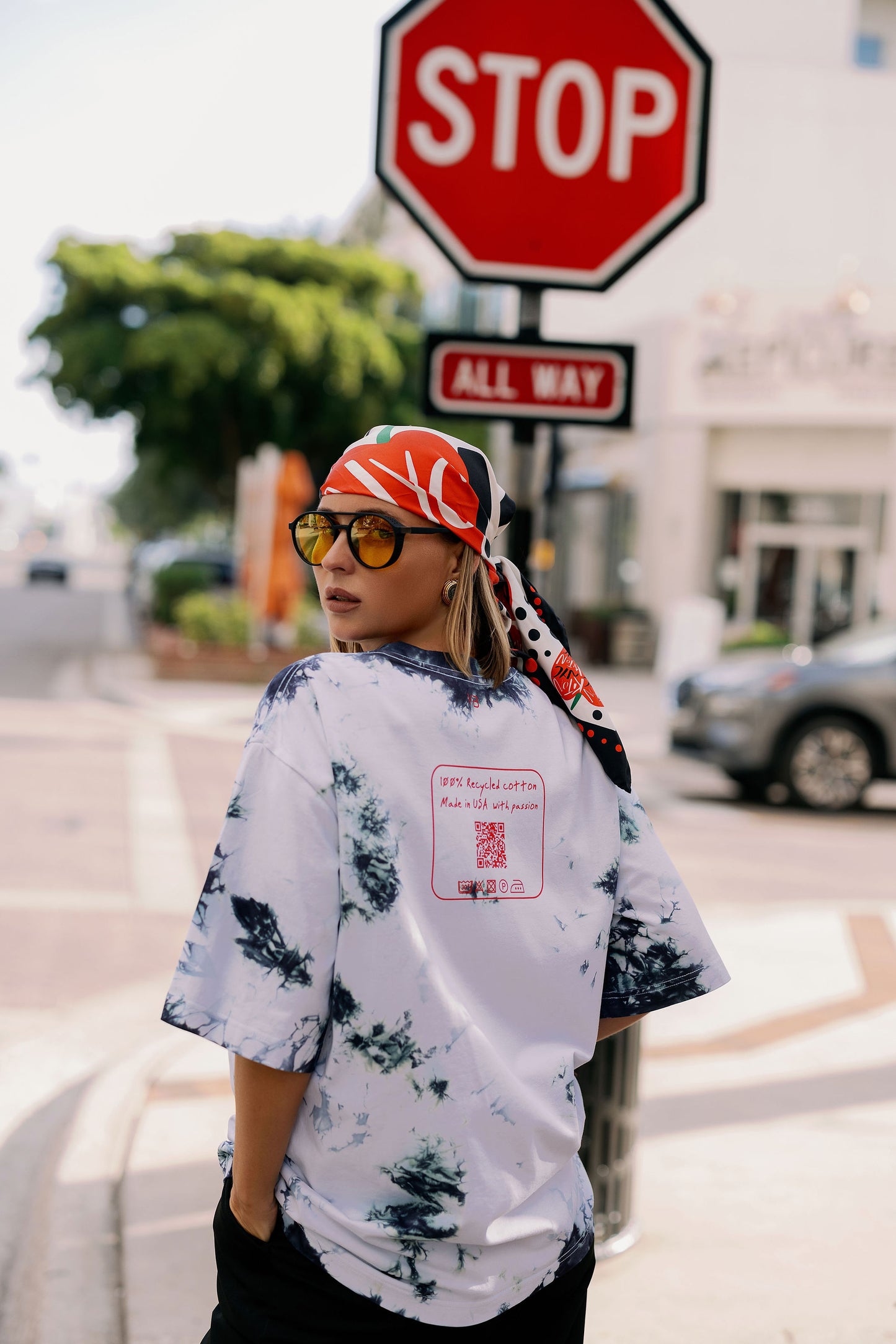 Oversized T-Shirt "Marble Tie Dye"